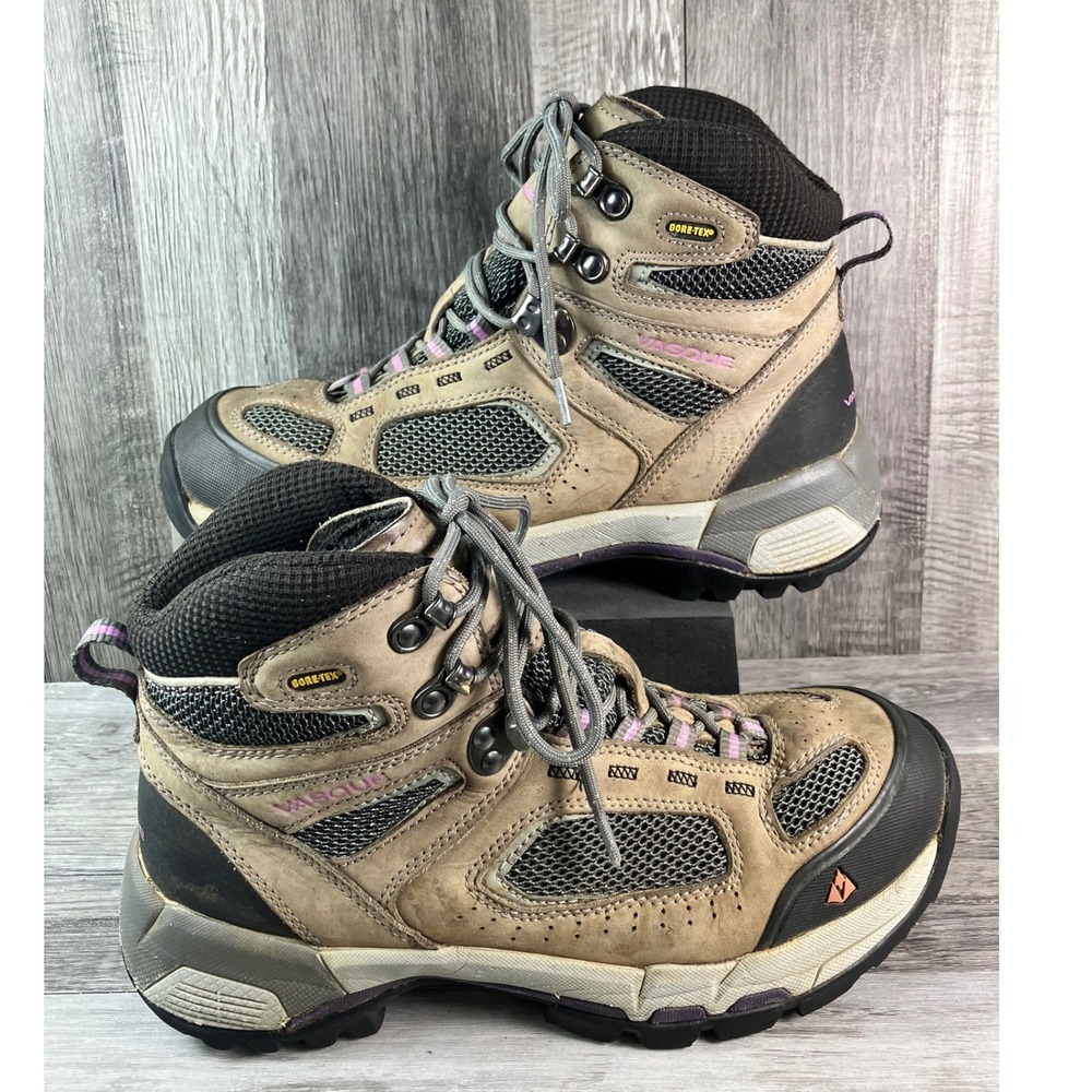 Vasque Women 9M Breeze GTX 2.0 Hiking Boots Brown Purple Gore-Tex Vibram 7479 M